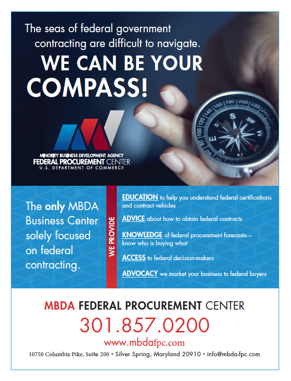 Minority Business Development Agency Federal Procurement Center 301-857-0200 www.mbdafpc.com